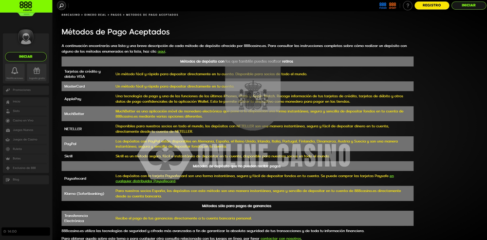 888 Casino metodo de pagos 888 Casino metodo de pagos